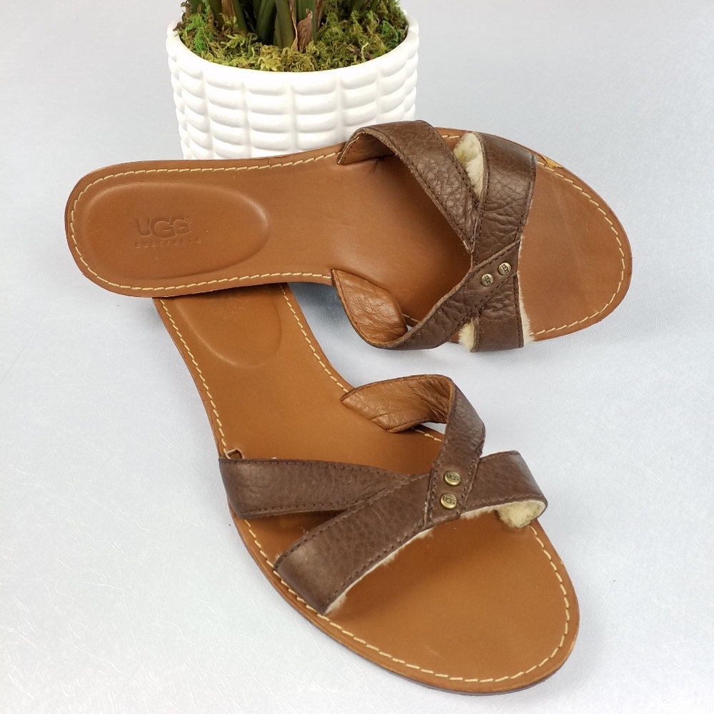 UGG Leather Sandal Slide, sz 7